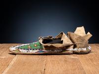 Sioux Beaded Buffalo Hide Moccasins