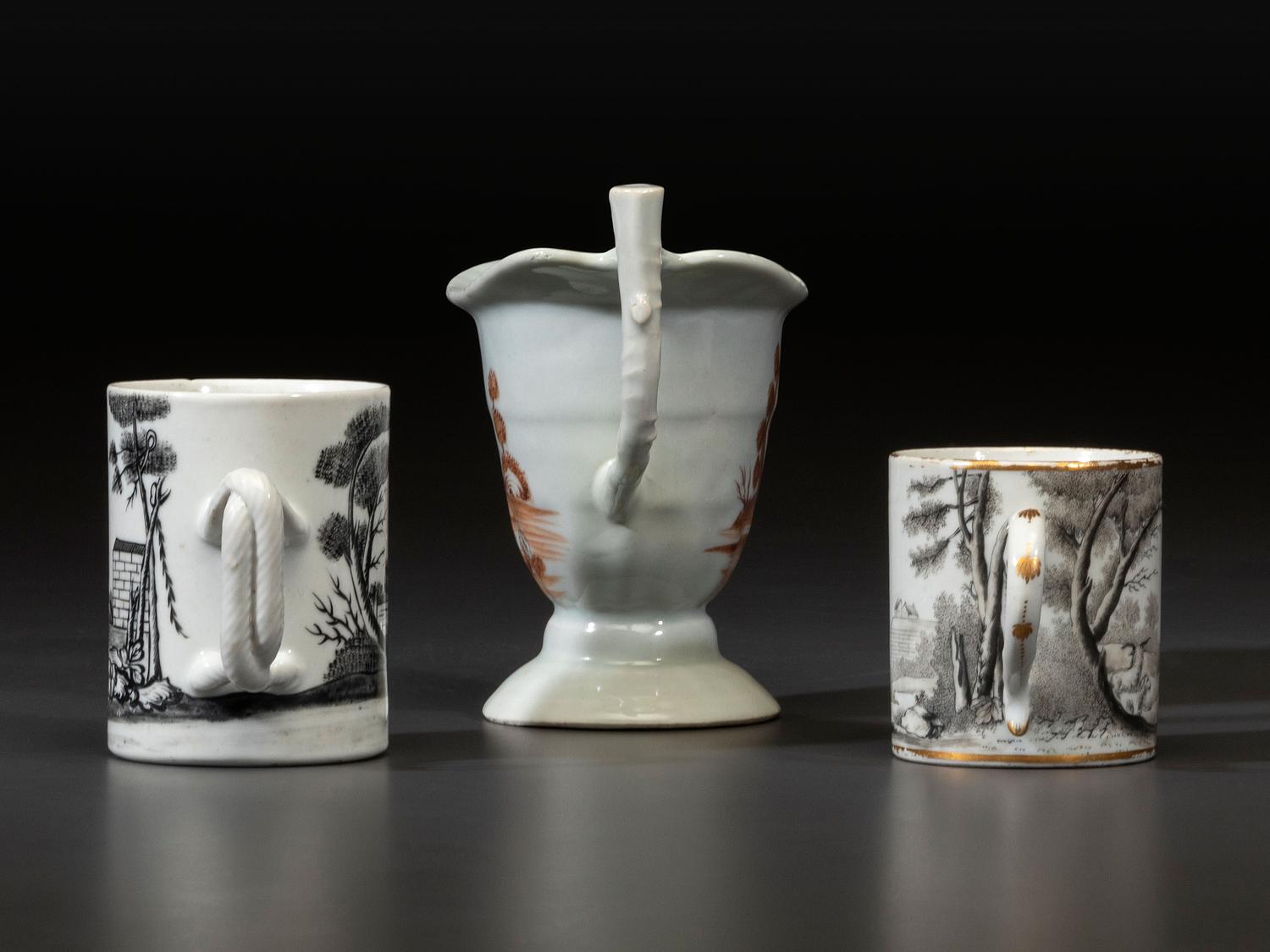 Six Chinese Export Porcelain 'Quaker Farmer' Articles