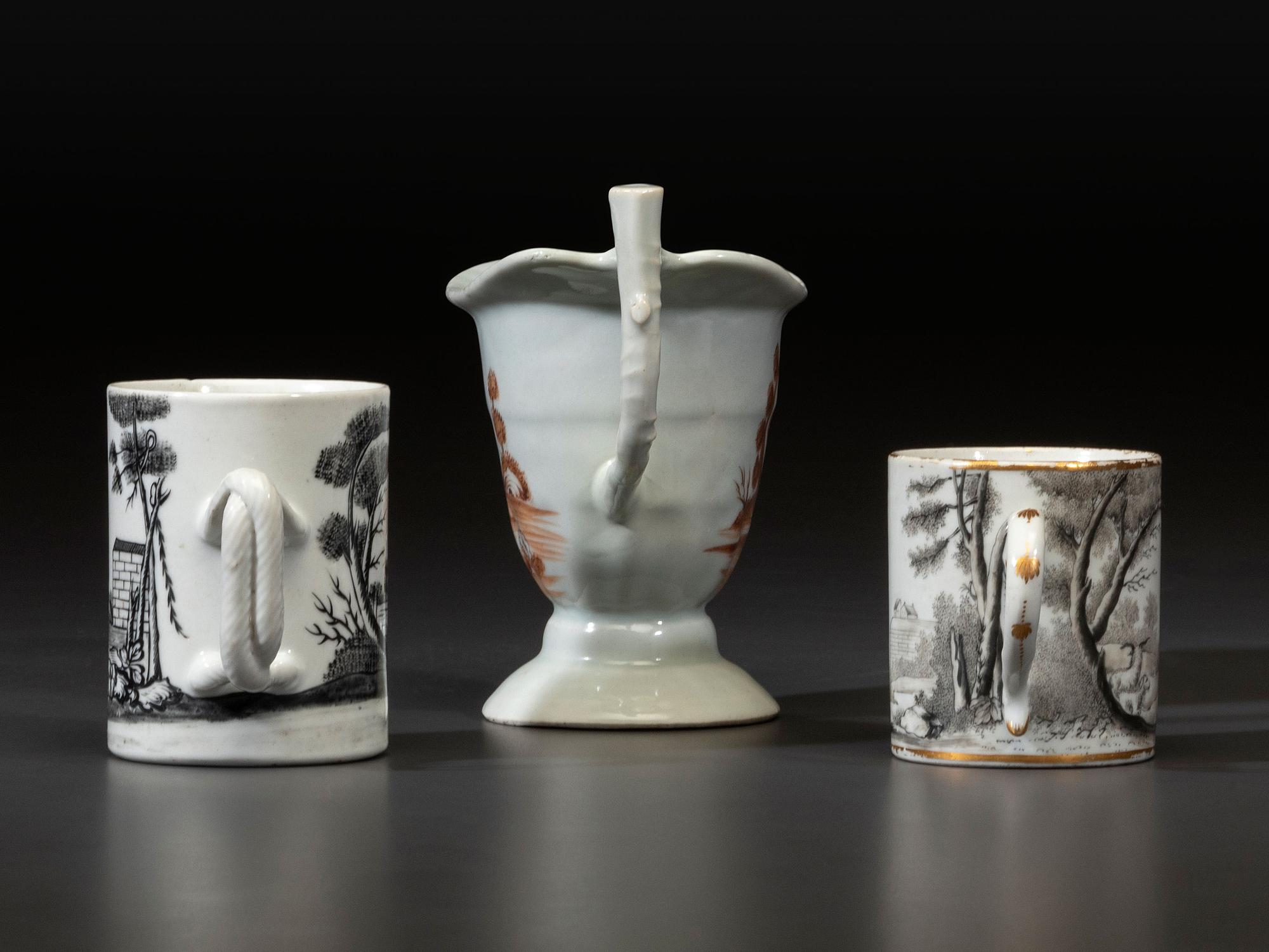Six Chinese Export Porcelain 'Quaker Farmer' Articles