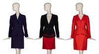 Three Claude Montana Skirt Suits