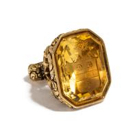 YELLOW GOLD AND CITRINE FOB