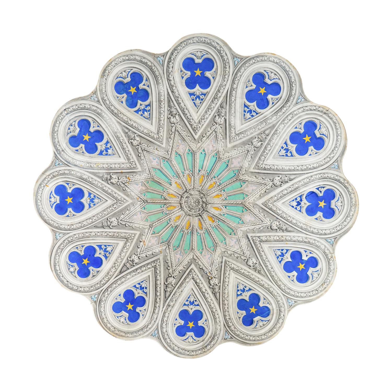 A Florentine Carved Giltwood and Scagliola Top Center Table