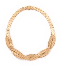 FRENCH, YELLOW GOLD NECKLACE