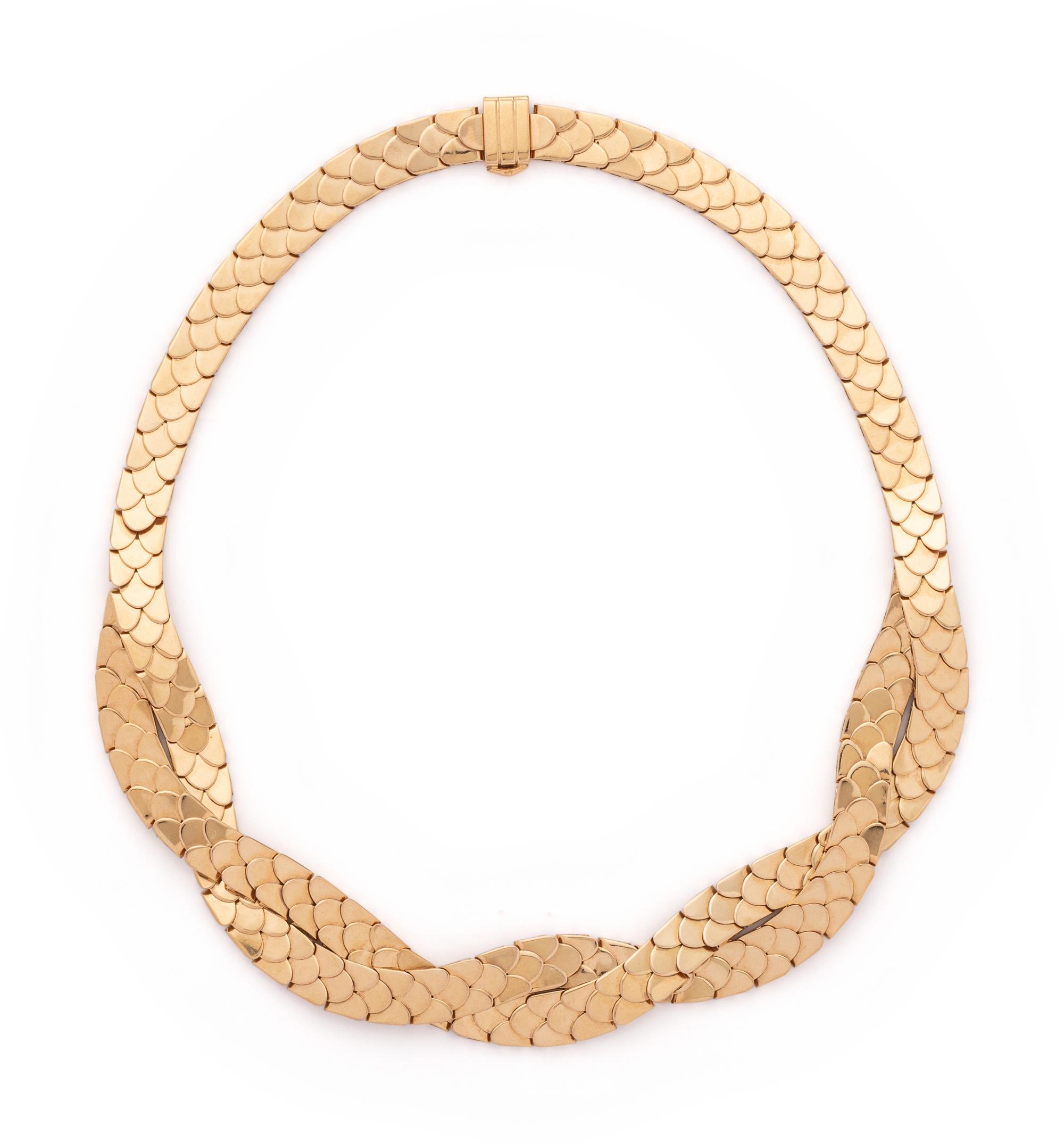 FRENCH, YELLOW GOLD NECKLACE