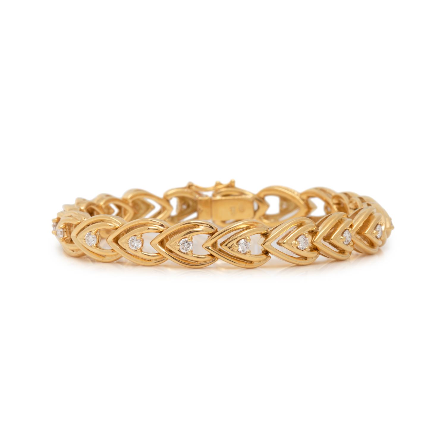YELLOW GOLD AND DIAMOND BRACELET