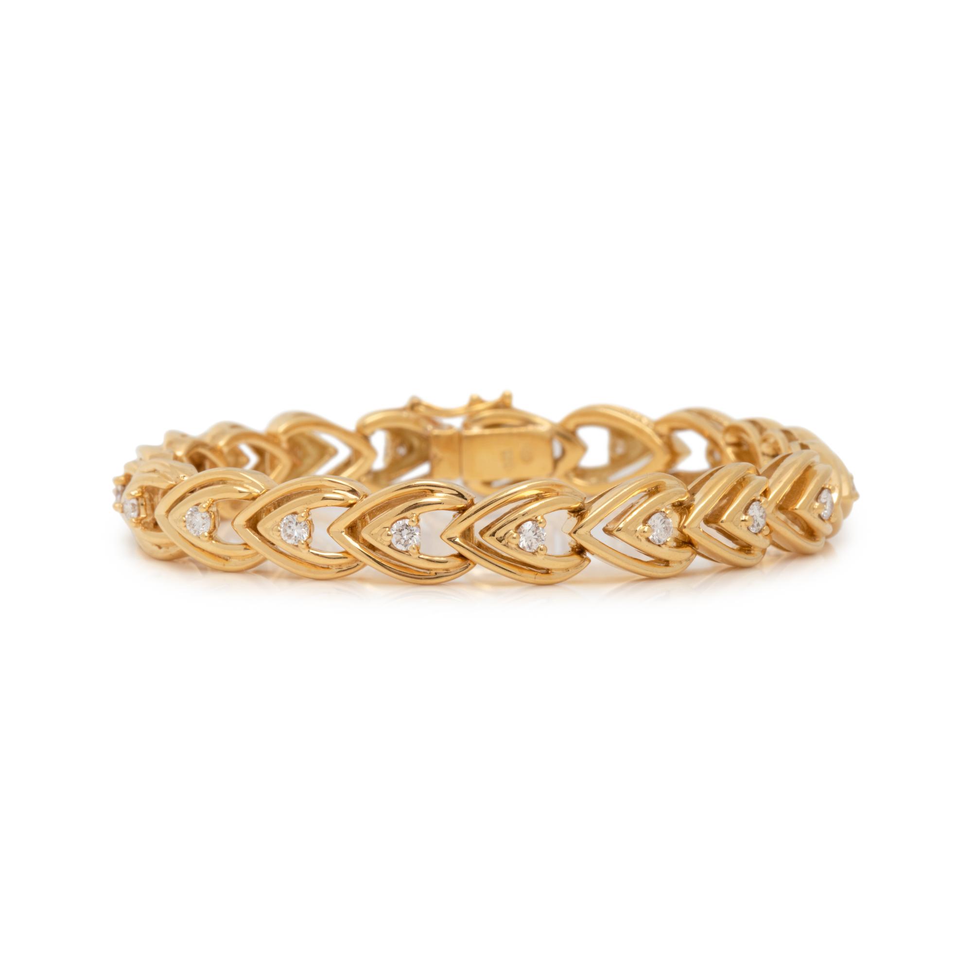 YELLOW GOLD AND DIAMOND BRACELET