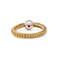 Roberto Coin, Pair of Diamond and Gold Flexible Rings