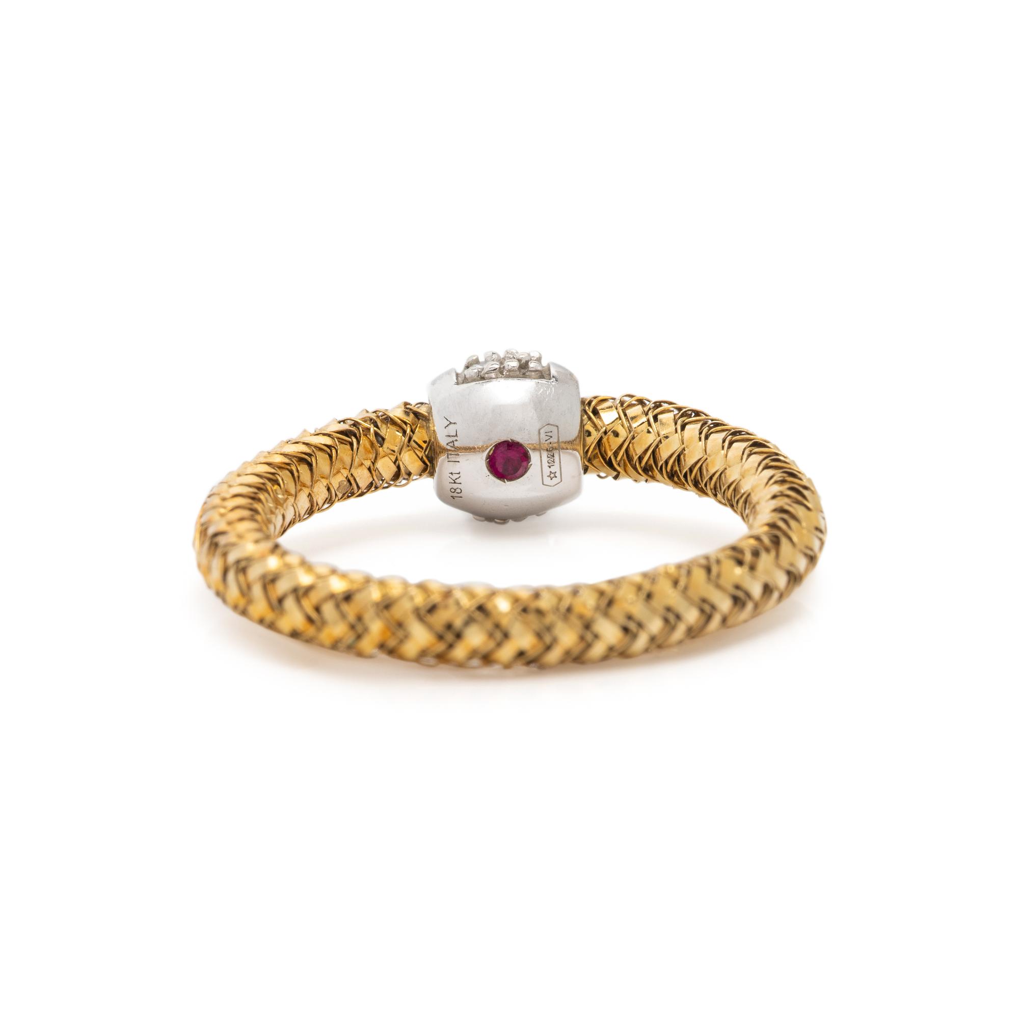 Roberto Coin, Pair of Diamond and Gold Flexible Rings
