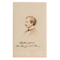 [CIVIL WAR]. Brevet Major General Andrew A. Humphreys signed CDV. Philadelphia: F. Gutekunst, n.d.