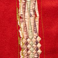 Osage Game Sticks, with Ribbonwork Drawstring Bag