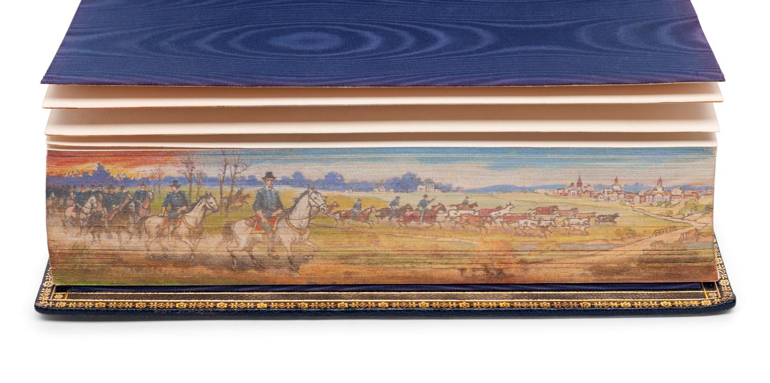 [FORE-EDGE PAINTING]. LEWIS, Lloyd (1891-1949). Sherman. Fighting Prophet. New York: Harcourt, Brace and Company, 1932.