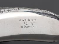 An American Silver Mounted Glass Flask