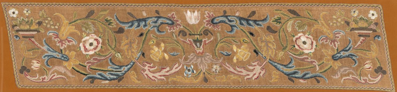 A Pair of Italian Silk Petit Point and Embroidery Panels