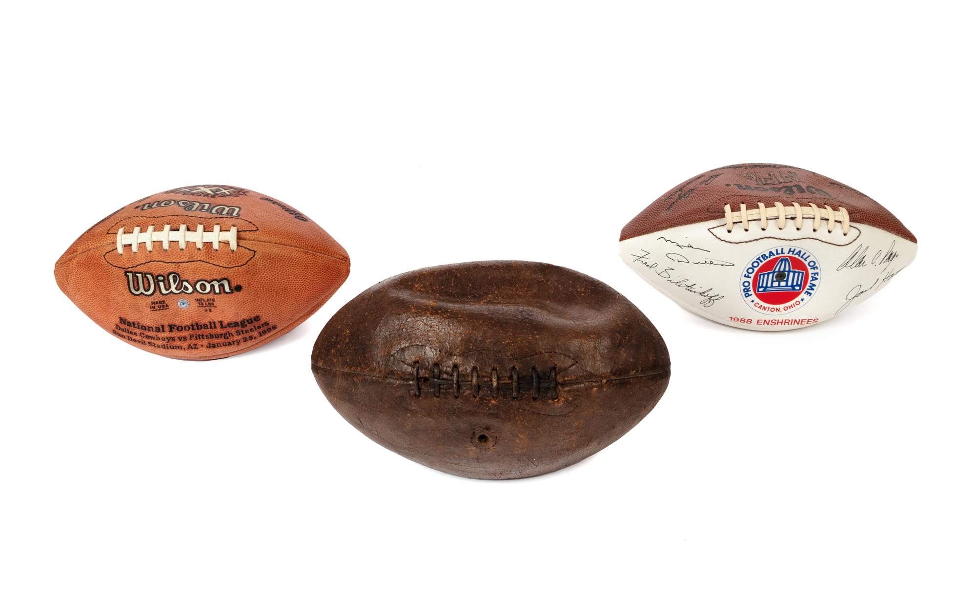 Mike Ditka’s Personal 1988 Pro Football Hall of Fame Commemorative Wilson Football Formerly Displayed at Mike Ditka's Restaurant