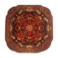 A Pair of Chinese Export Black Lacquer and Parcel-Gilt Low Tables