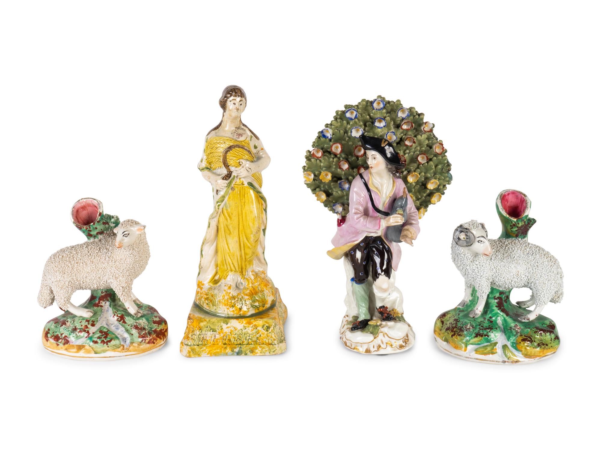 A Collection of Four English Porcelain Figures — MID 19TH CENTURY