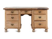 An English Pine Kneehole Dresser