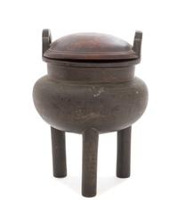A Bronze Tripod Censer Height overall 5 3/4 inches.