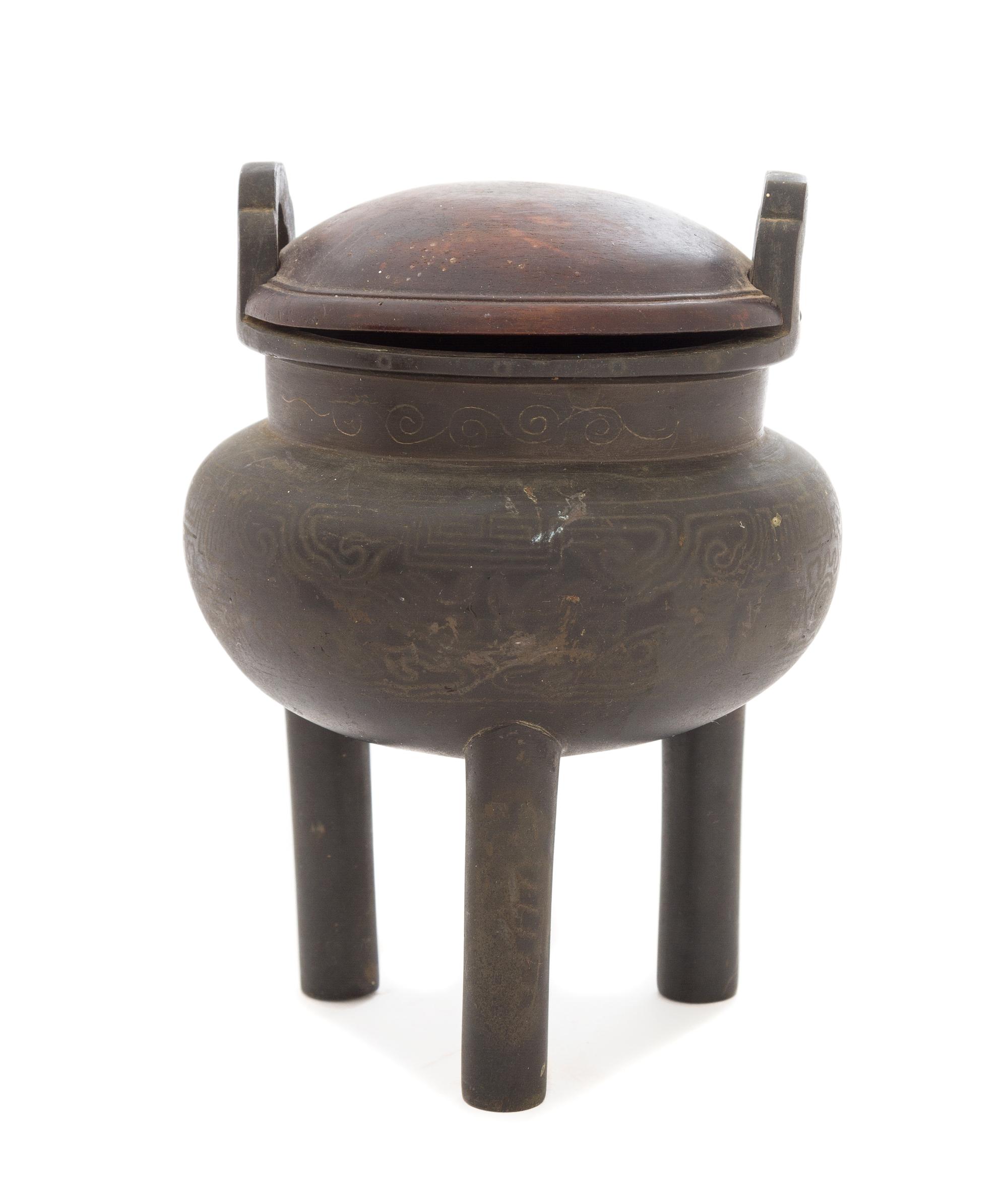 A Bronze Tripod Censer Height overall 5 3/4 inches.