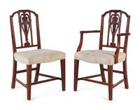 A Set of Eight George III Style Mahogany Dining Chairs — HICKORY CHAIR