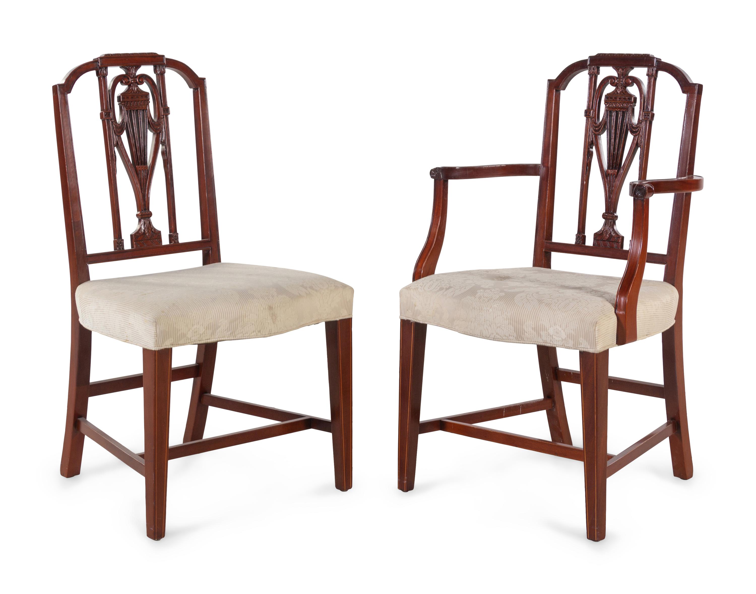 A Set of Eight George III Style Mahogany Dining Chairs — HICKORY CHAIR