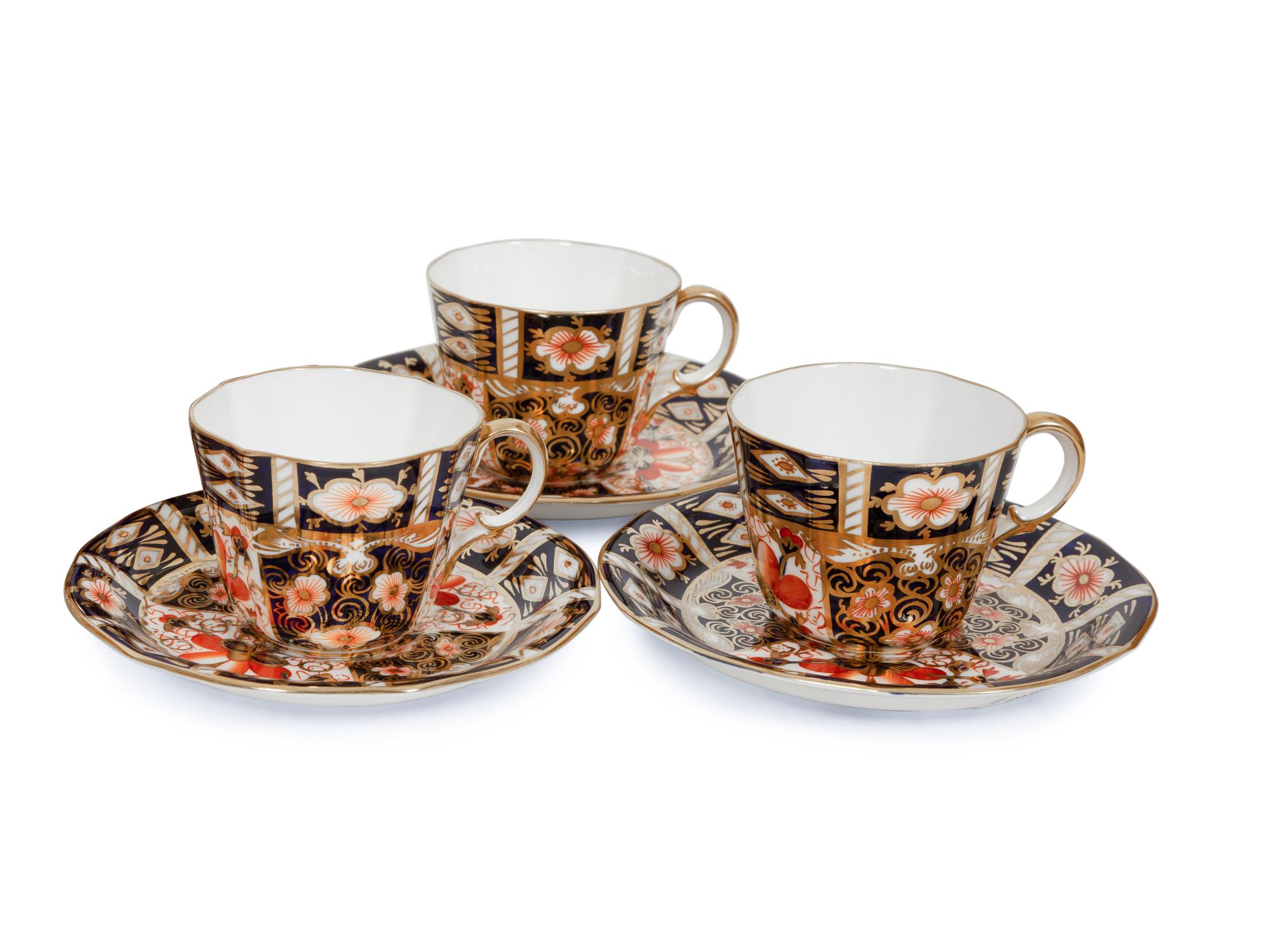 A Group of Royal Crown Derby Porcelain Dessert Service Articles