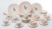 Two English Partial Porcelain Services Diameter of first saucer 5 1/2 inches. — 20TH CENTURY