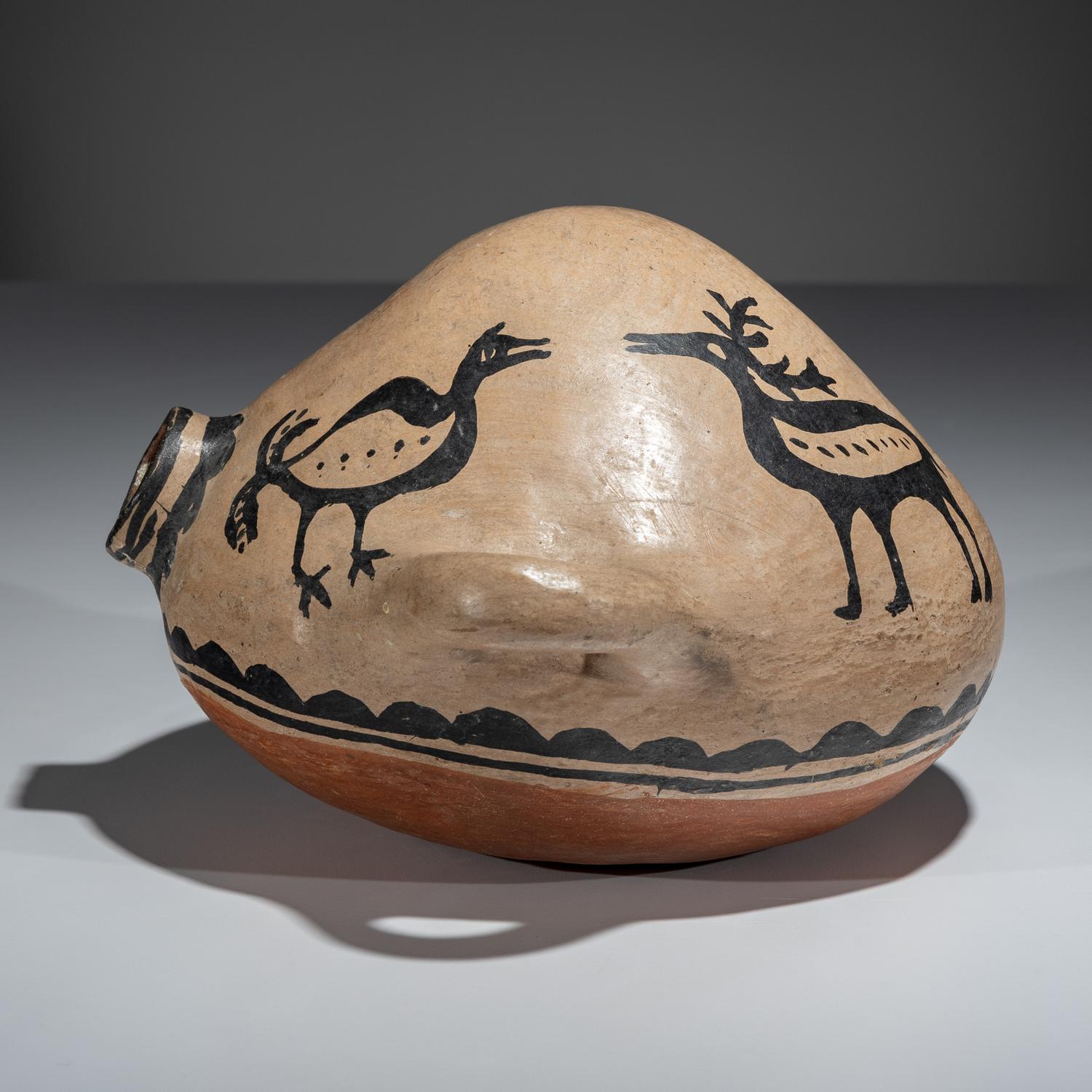 Cochiti Figural Pottery Canteen