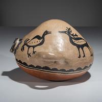 Cochiti Figural Pottery Canteen