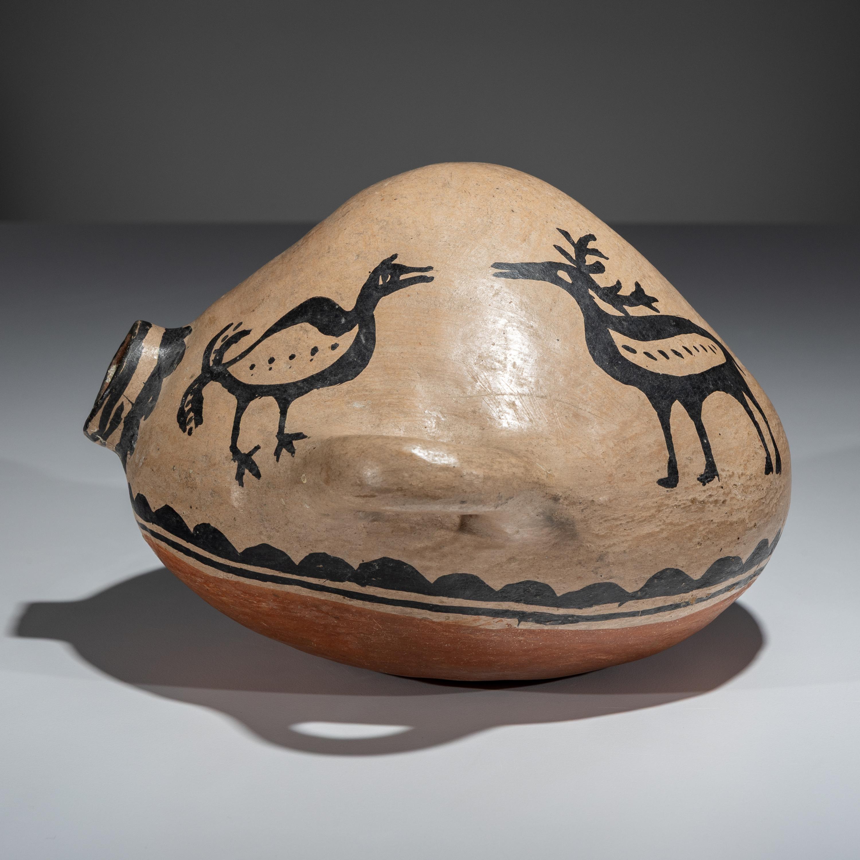Cochiti Figural Pottery Canteen