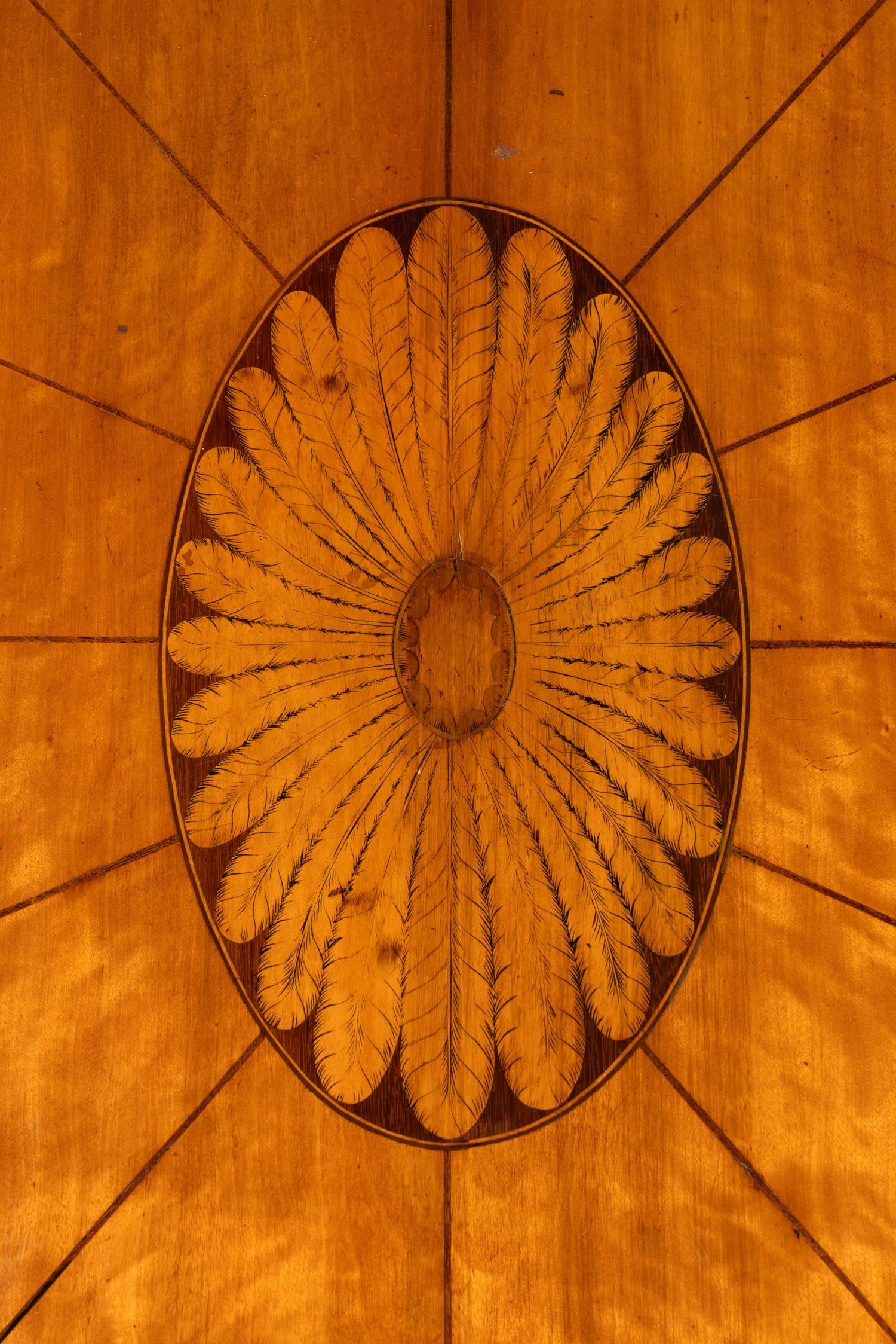 A George III Satinwood and Marquetry Pembroke Table