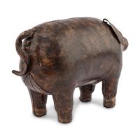 An Omersa Leather Pig-Form Stool