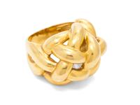An 18 Karat Yellow Gold Bombe Ring,