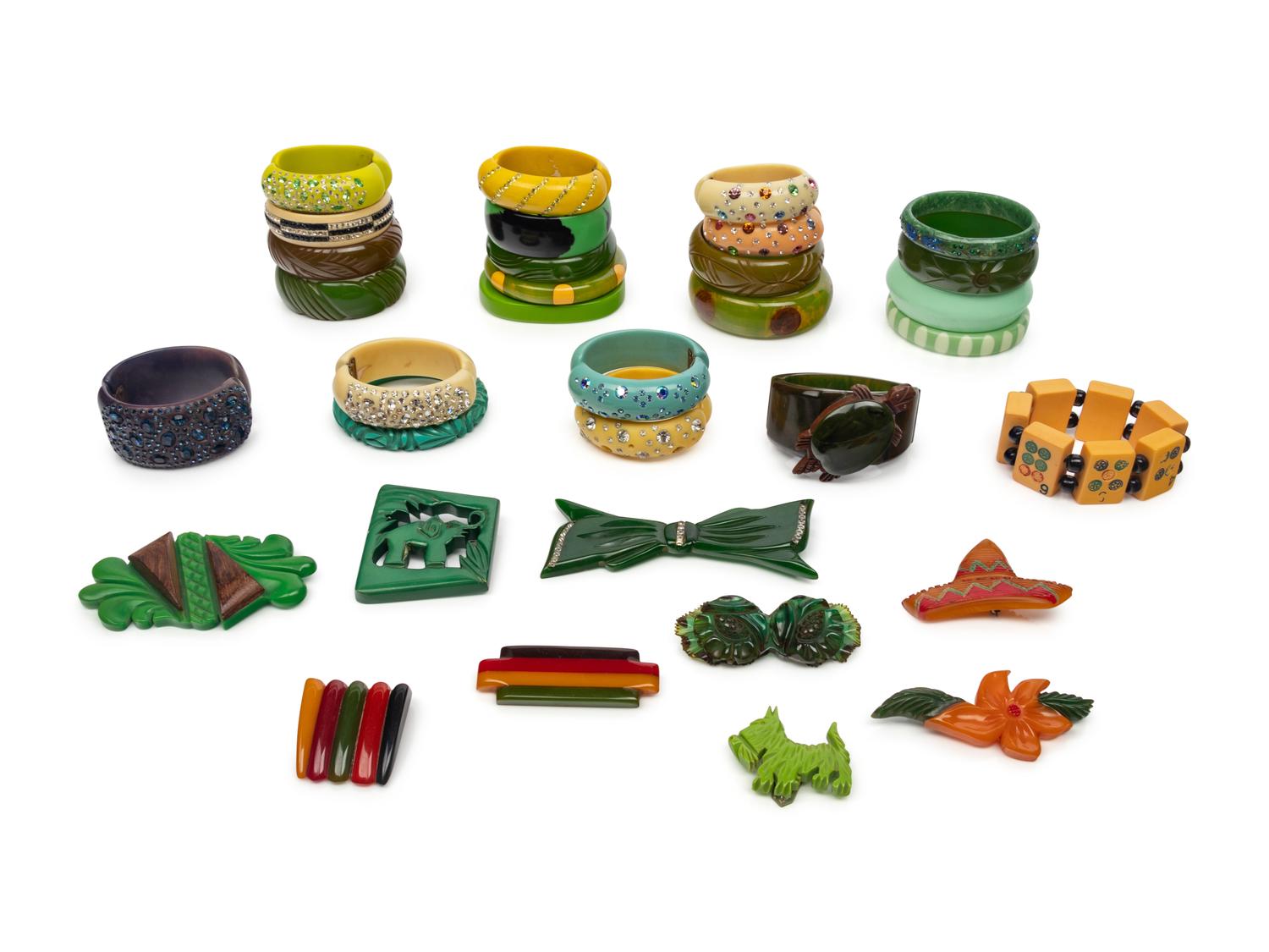 Thirty-Three Pieces of Bakelite Jewelry