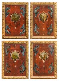 A Set of Four Italian Painted Panels Height 37 1/2 x width 25 inches. — 18TH/19TH CENTURY