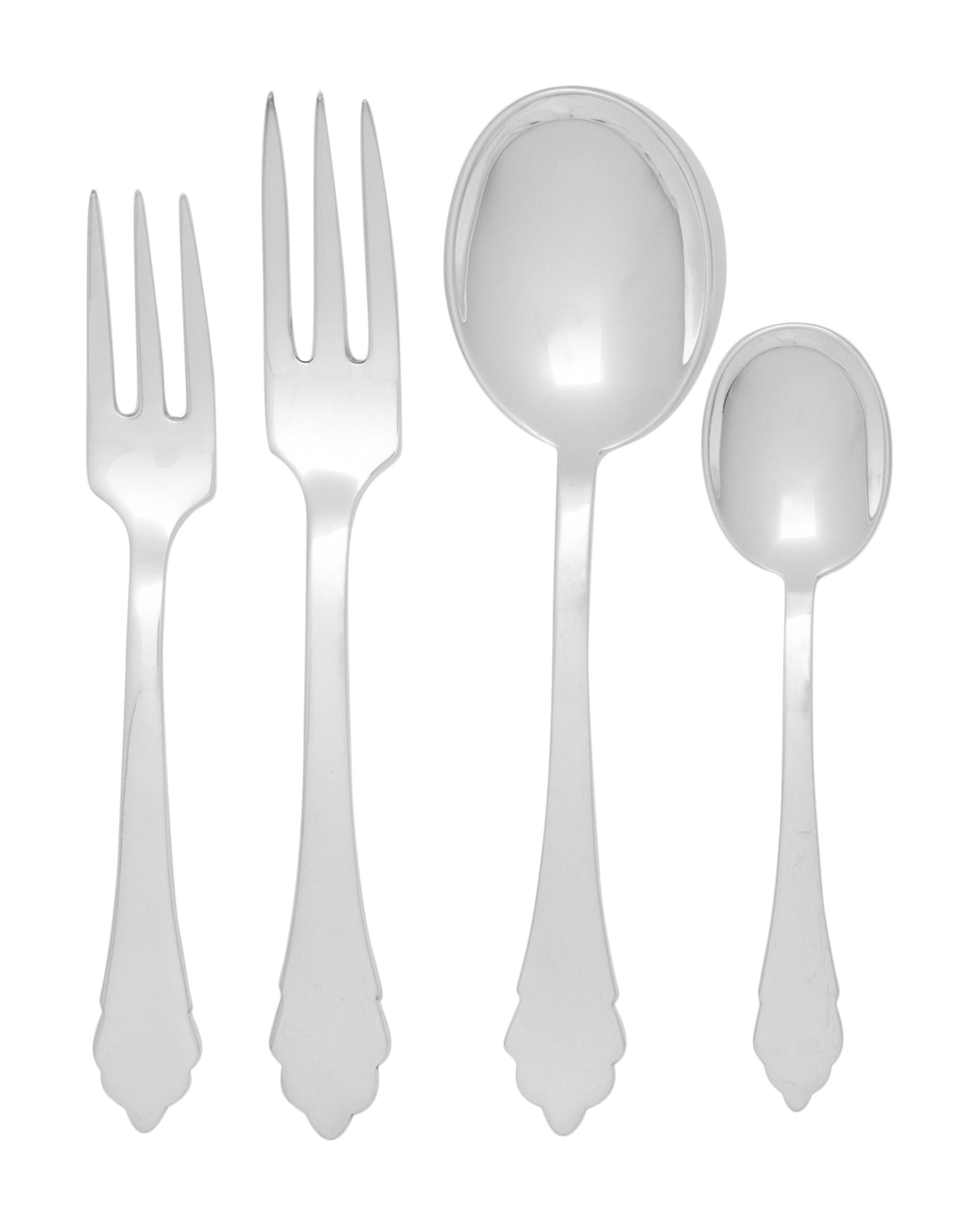 An American Silver-Plate Flatware Service