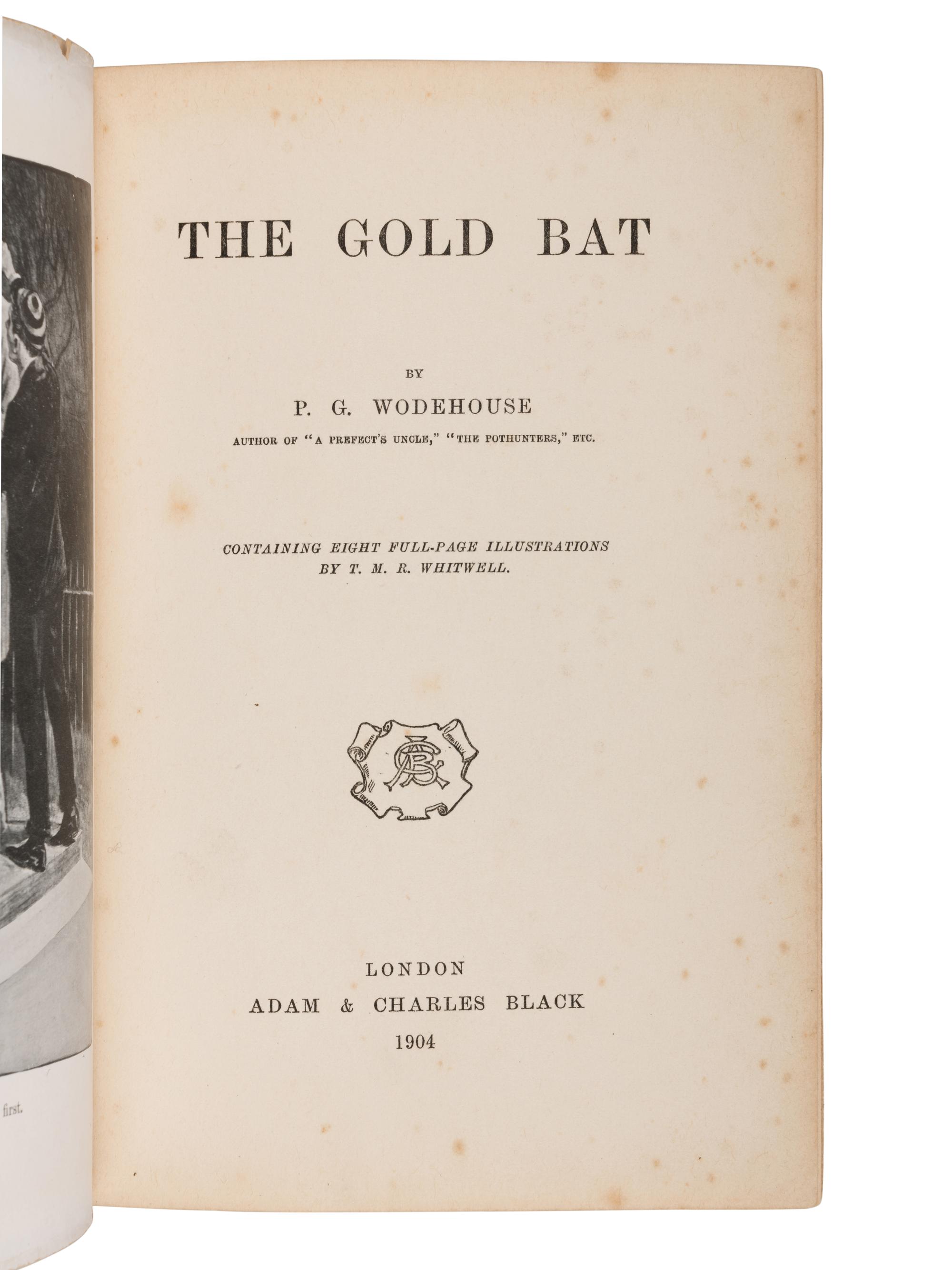 WODEHOUSE, P.G. (1881-1975). The Gold Bat . London: Adam & Charles Black, 1904.