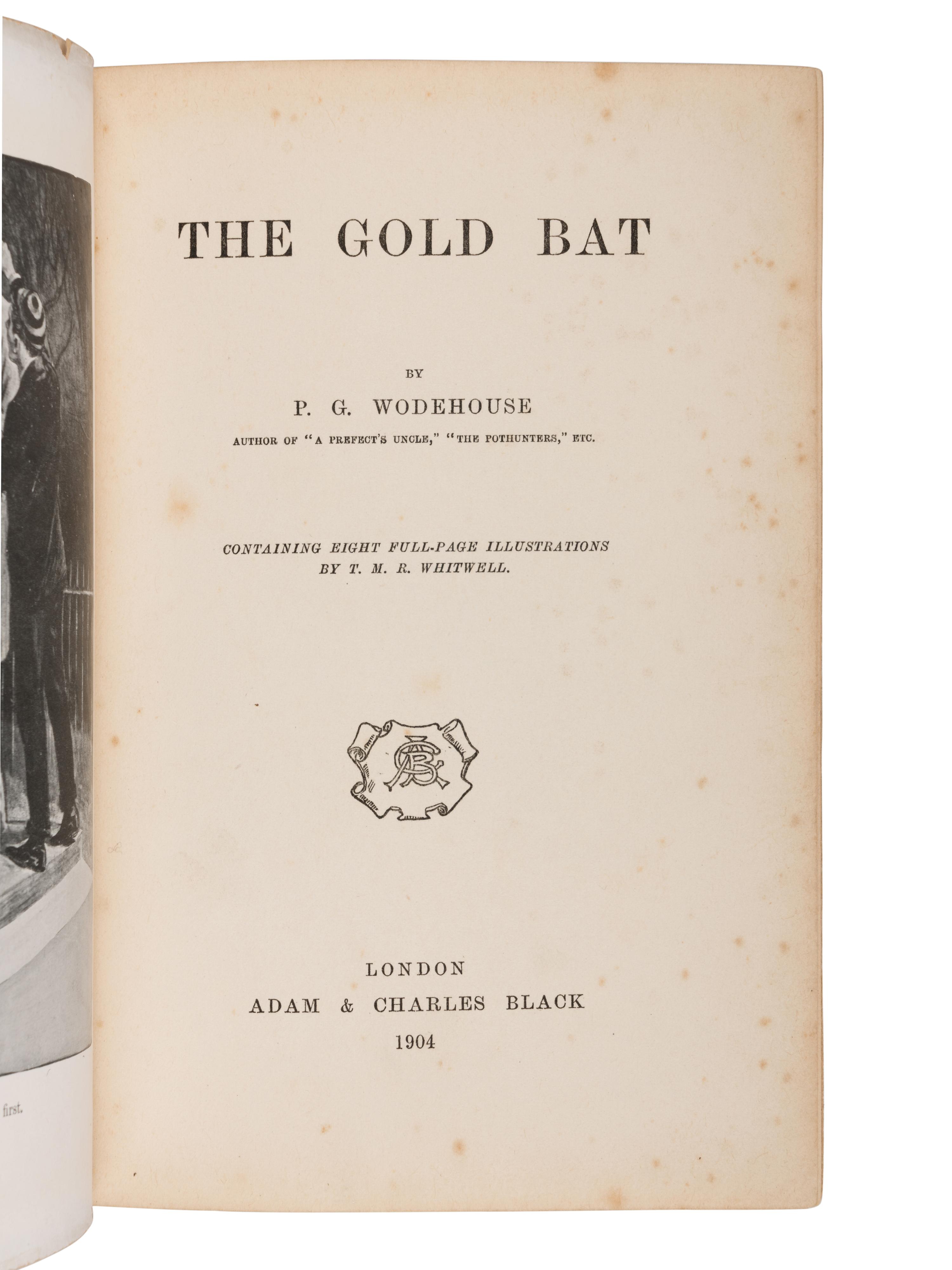WODEHOUSE, P.G. (1881-1975). The Gold Bat . London: Adam & Charles Black, 1904.