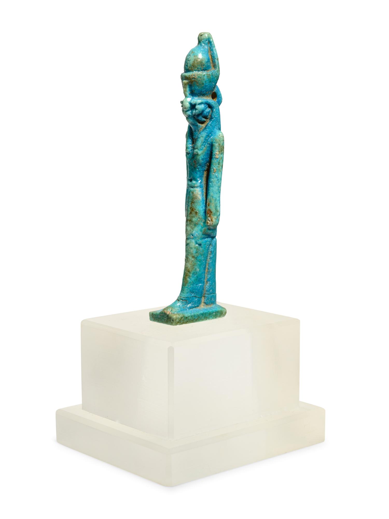 An Egyptian Faience Horus with White Crown