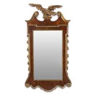 George III giltwood and walnut looking glass second half 18th century