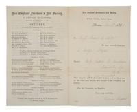 [ENSLAVEMENT & ABOLITION]. Circular of Information for the New England Freedmen's Aid Society. Boston, MA, 2 December 1865.