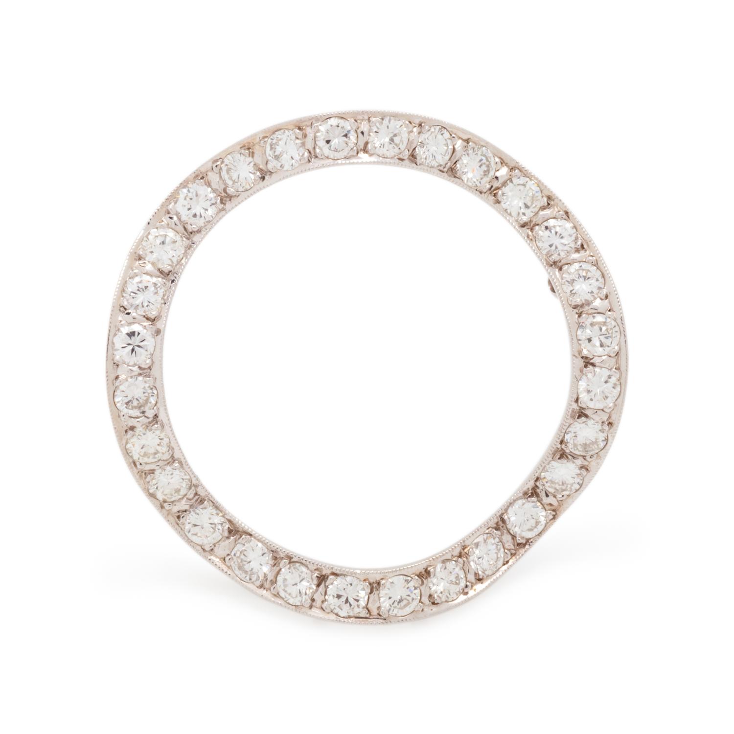 DIAMOND CIRCLE BROOCH