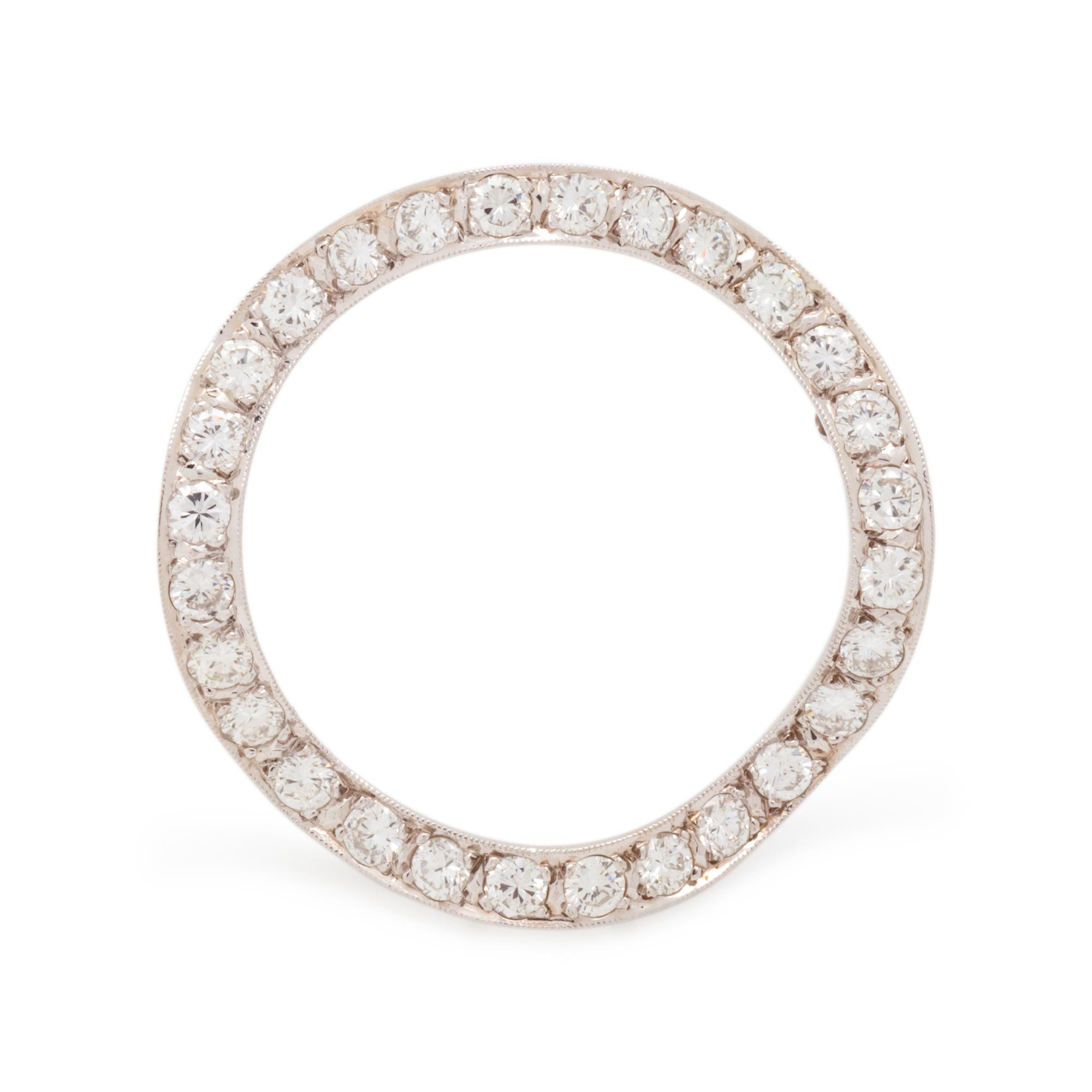 DIAMOND CIRCLE BROOCH