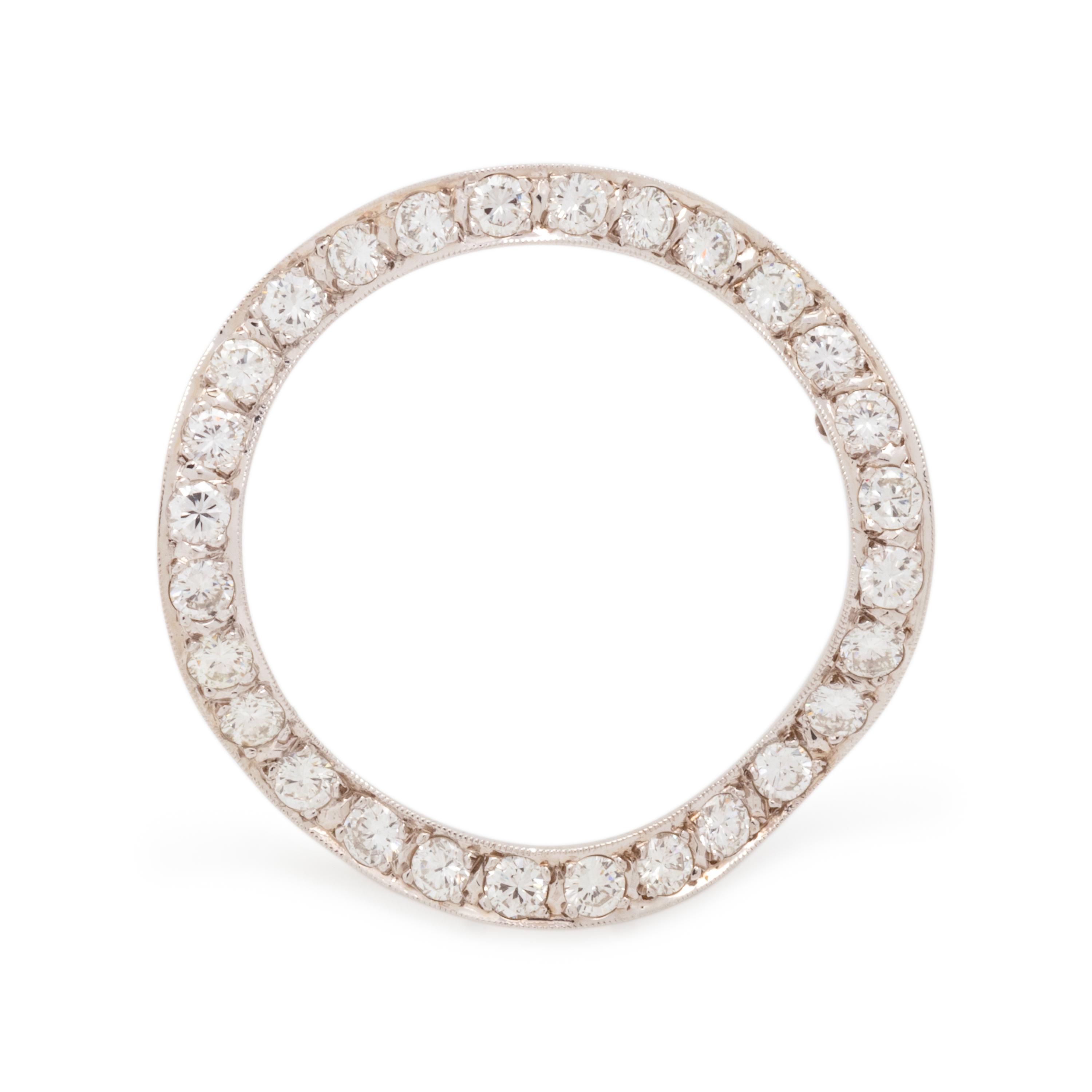 DIAMOND CIRCLE BROOCH