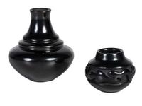 Miniature Blackware Pottery Jars