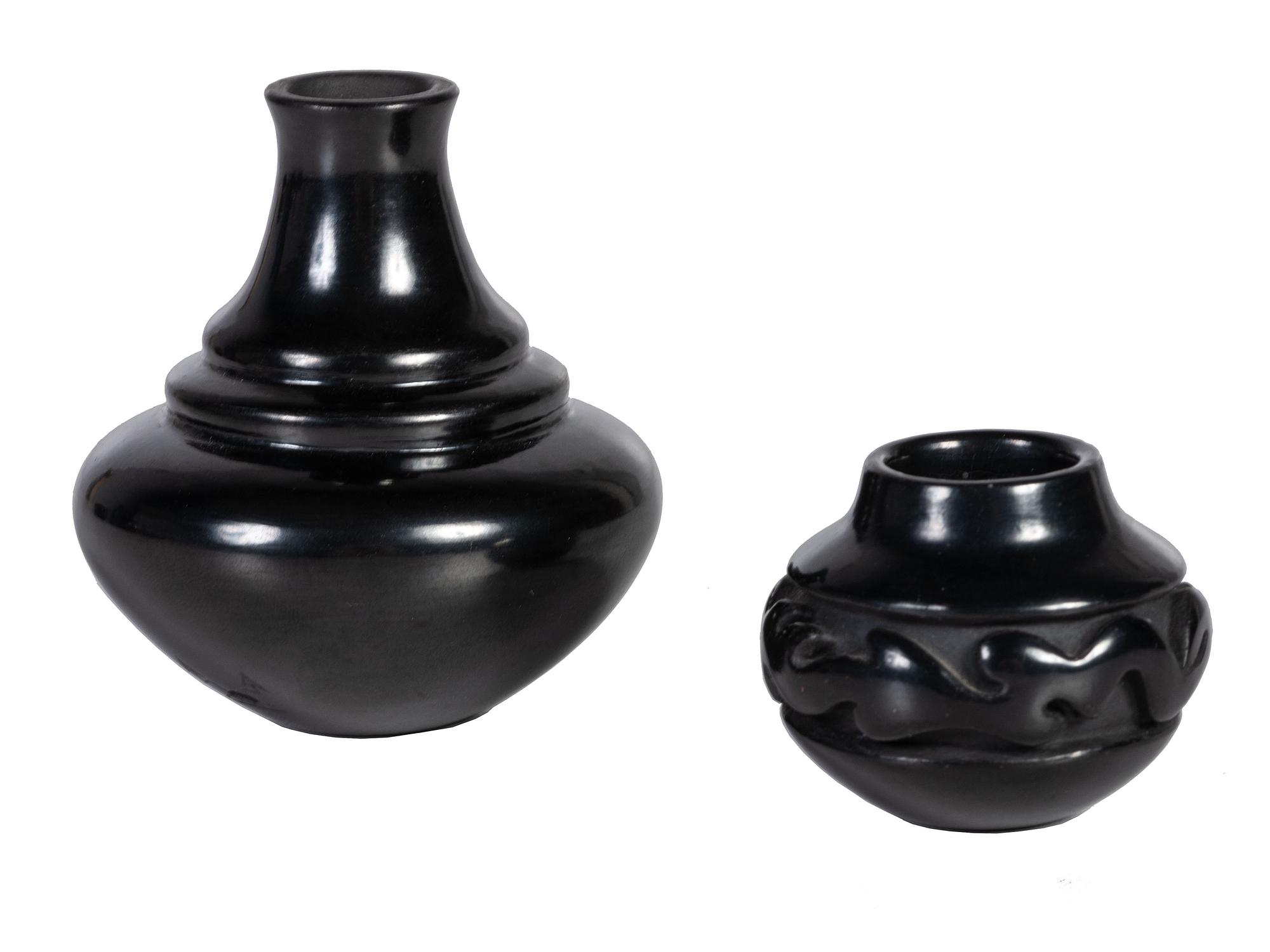 Miniature Blackware Pottery Jars