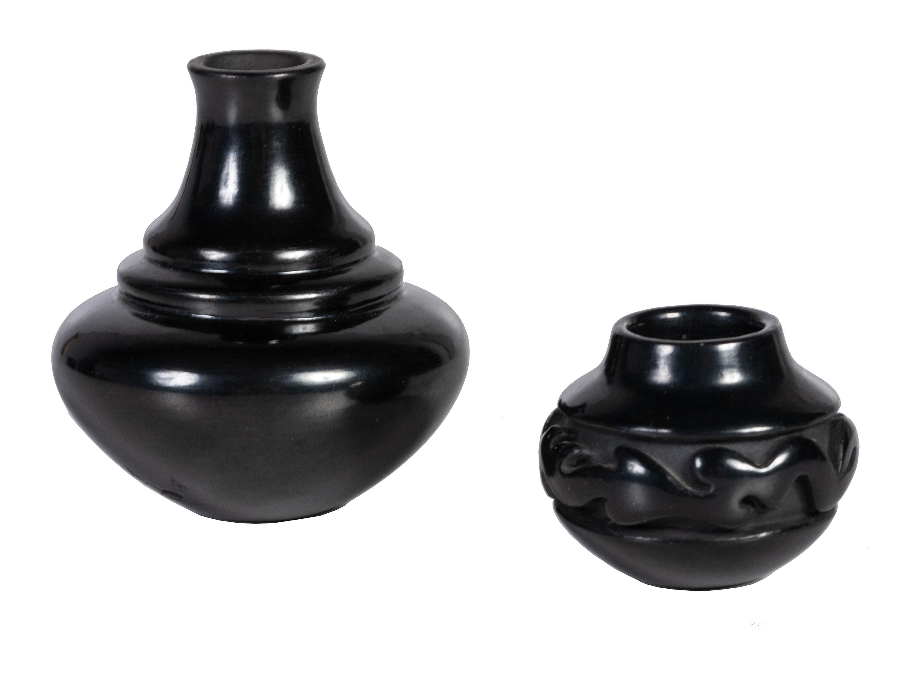 Miniature Blackware Pottery Jars