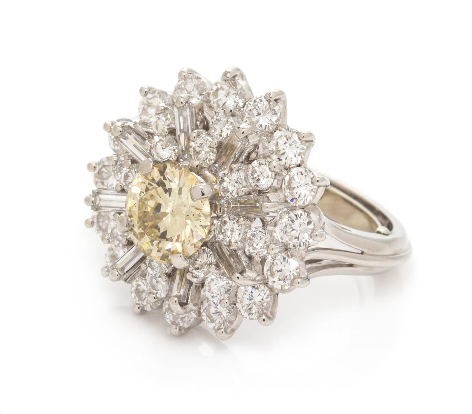 A Platinum and Diamond Ring, 7.50 dwts.