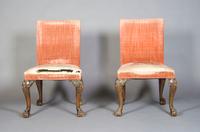 A Pair of George II Style Side Chairs, Height 40 inches.