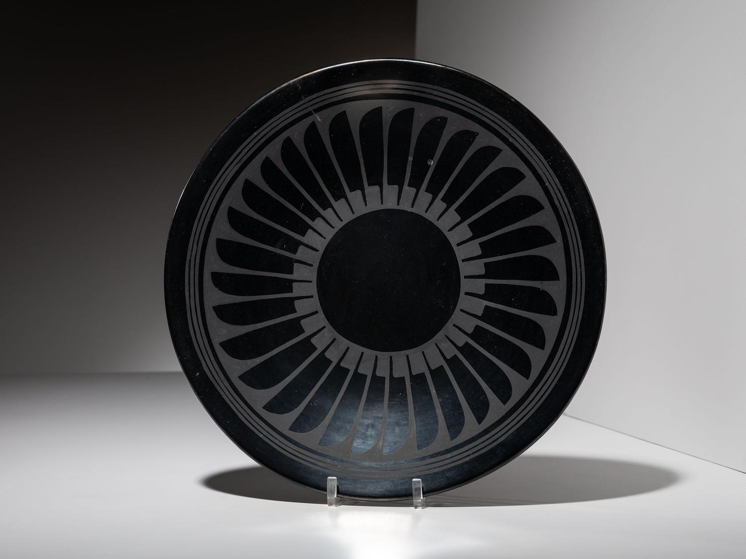Blackware Plate, with Gunmetal Finish 1943-1956